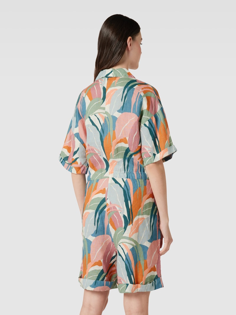 Playsuit aus Leinen mit Taillenband in schilf