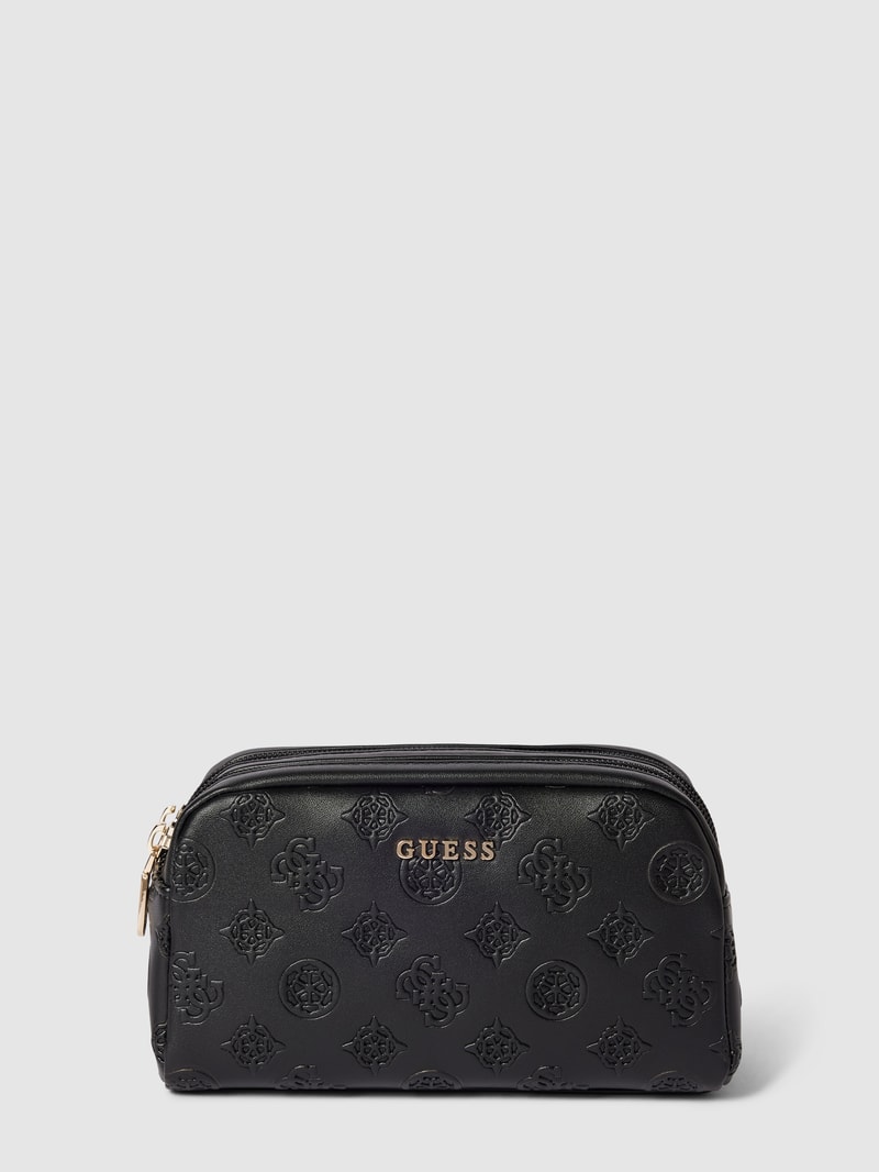Pochette mit Allover-Muster in schwarz