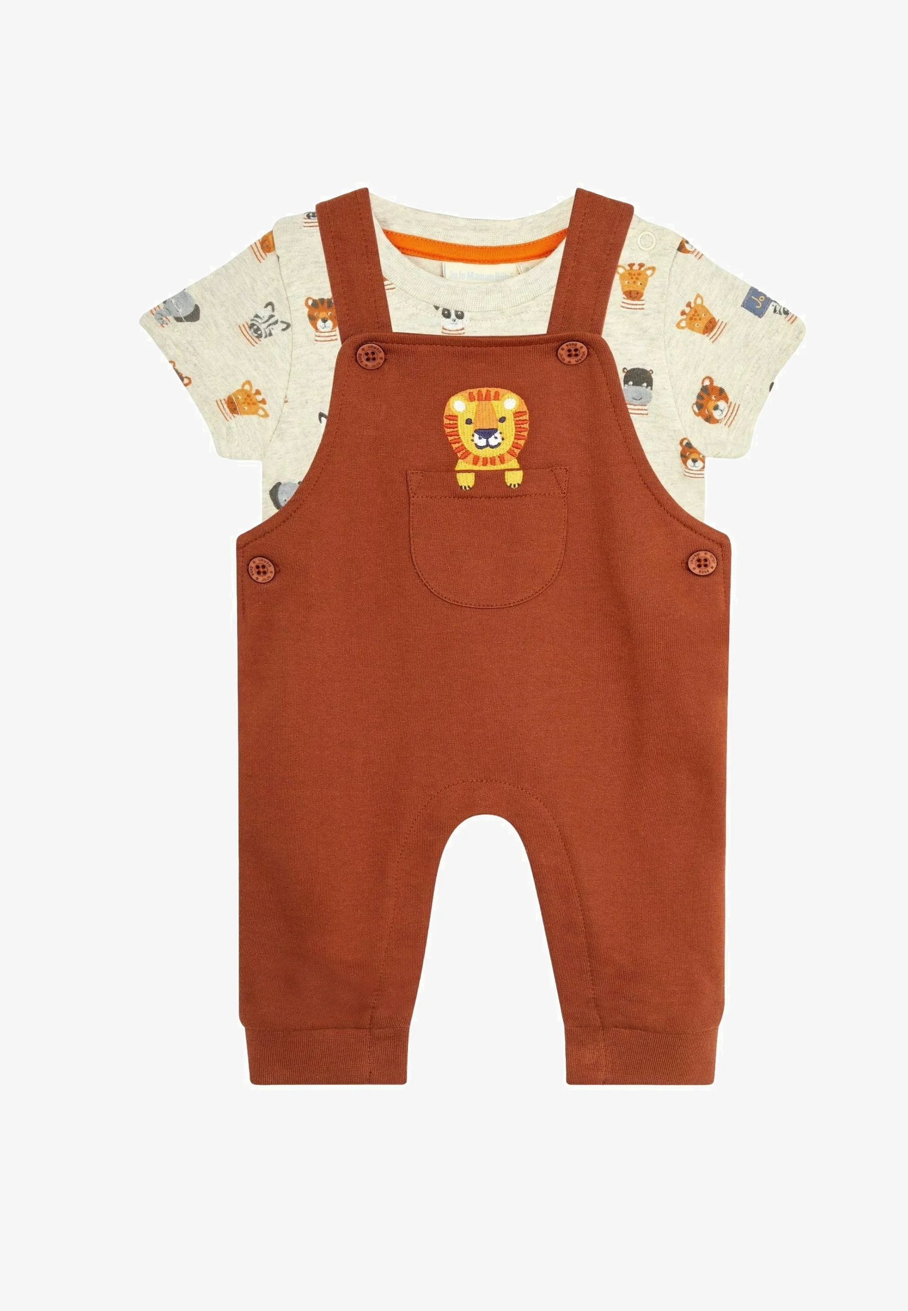 JoJo Maman Bébé CONJUNTO DE APLICACIONES DE LEÓN DE 2 PIEZAS - AJUSTE REGULAR - Peto