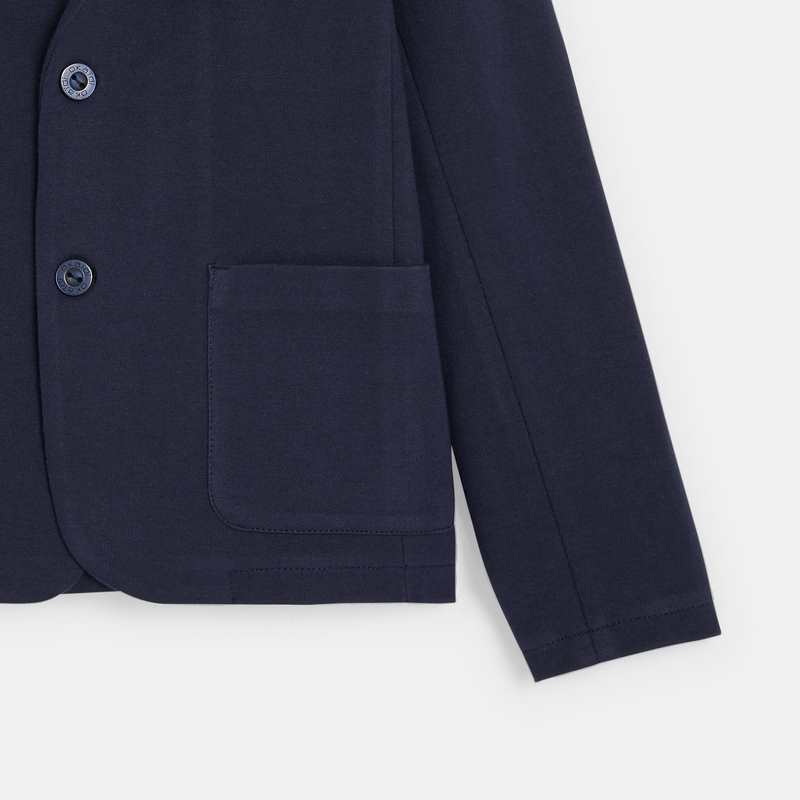 Veste de costume en jersey bleu garçon