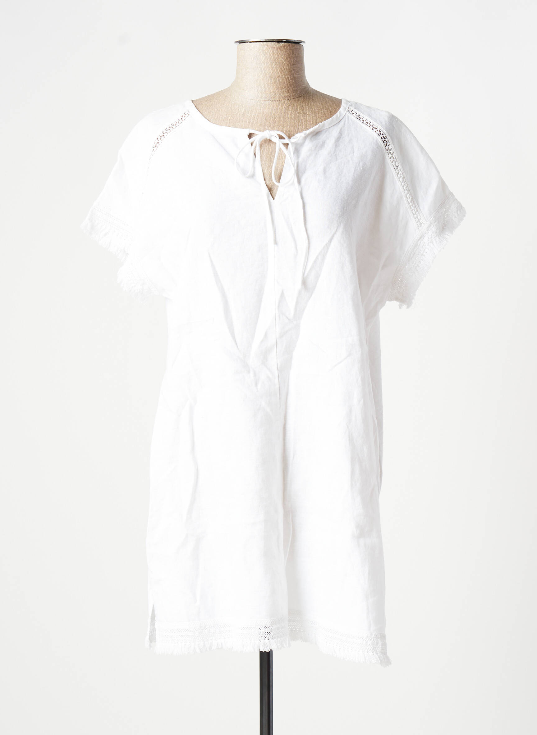 Sandwich Tuniquemanchecourte Femme couleur blanc