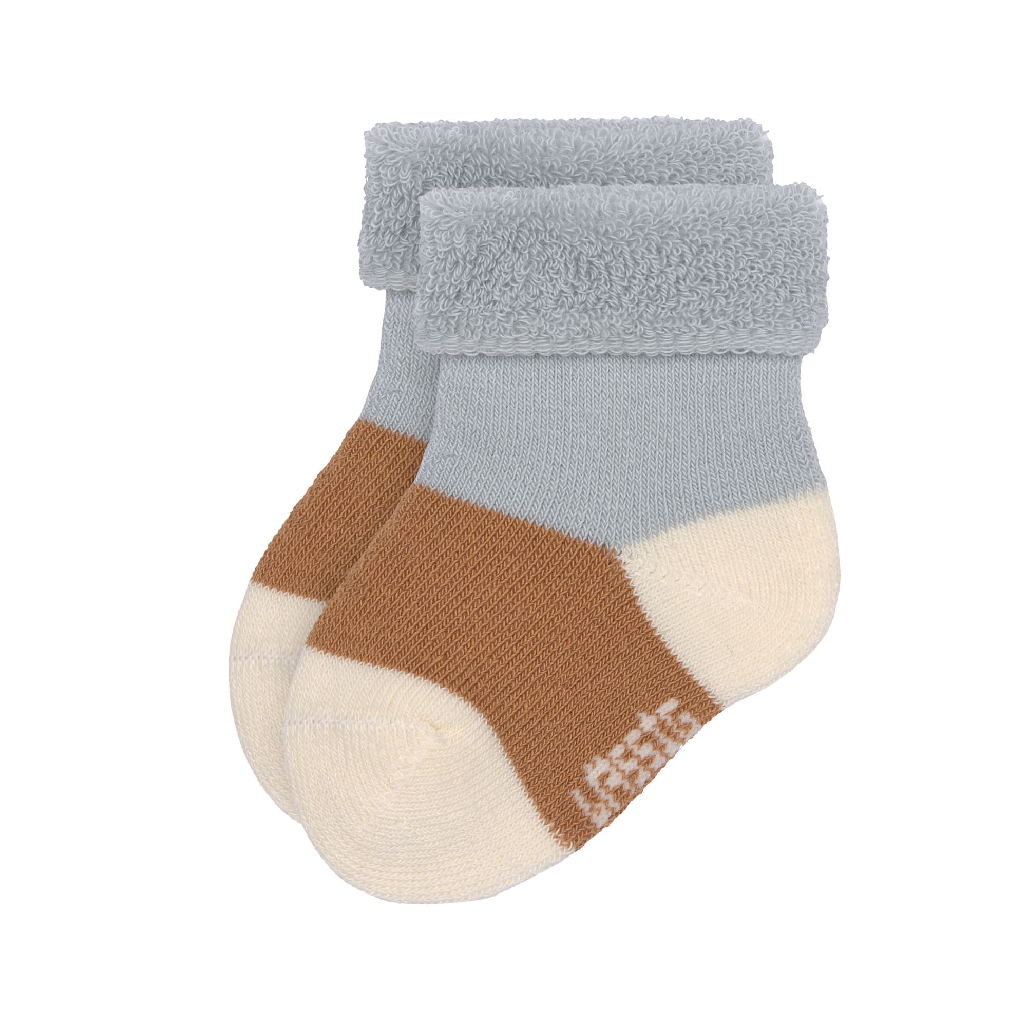 Frottee Socken Kinder (3er Set), Hellblau Karamell