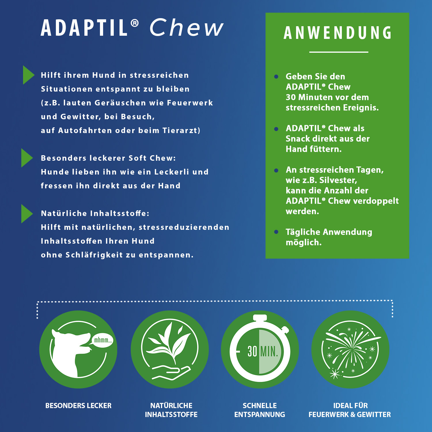 ADAPTIL Ergänzungsfutter & Aufzucht ADAPTIL Chew 30 Stück Anti Stress Snack