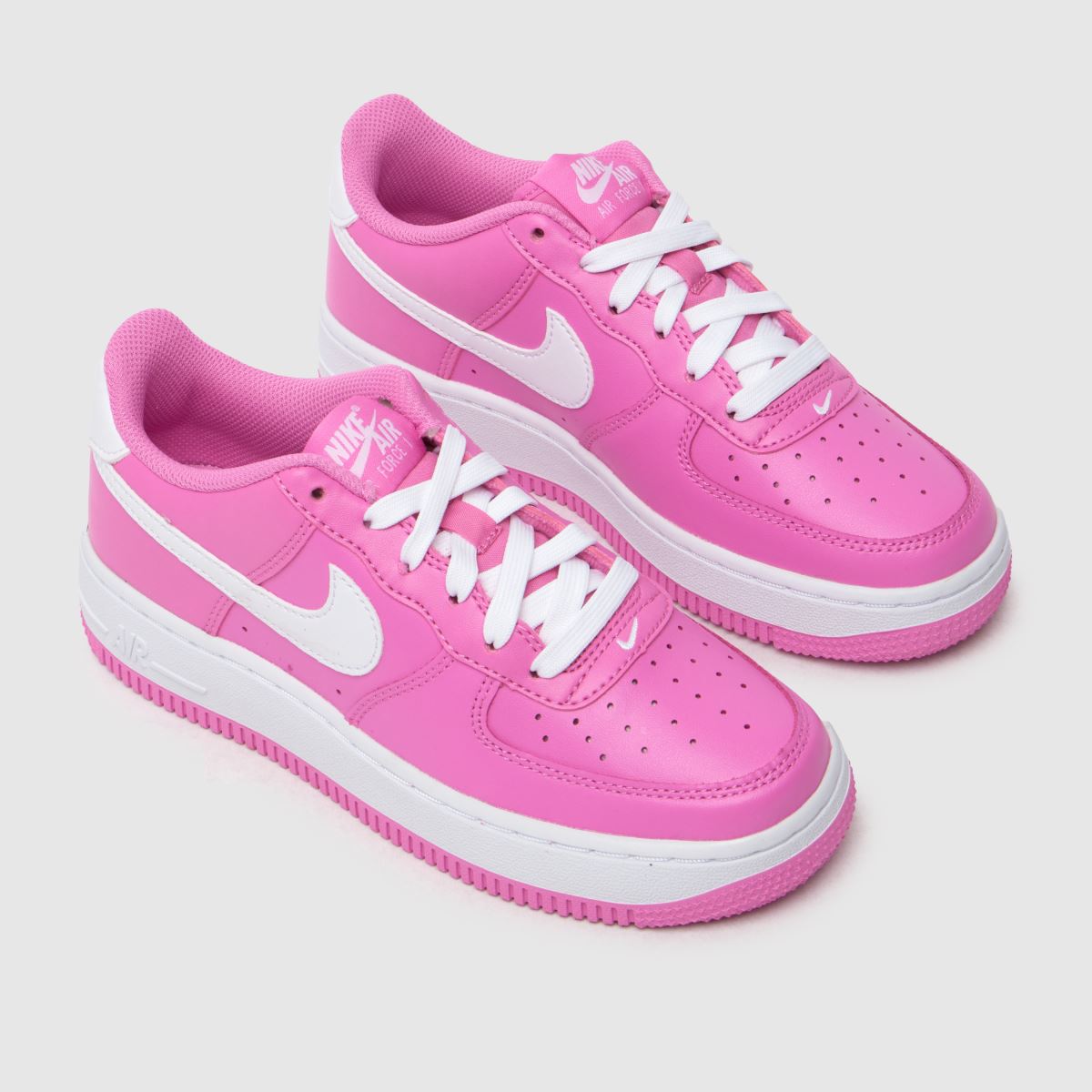 Nike rosa Air Force 1 flickor ungdomsskor