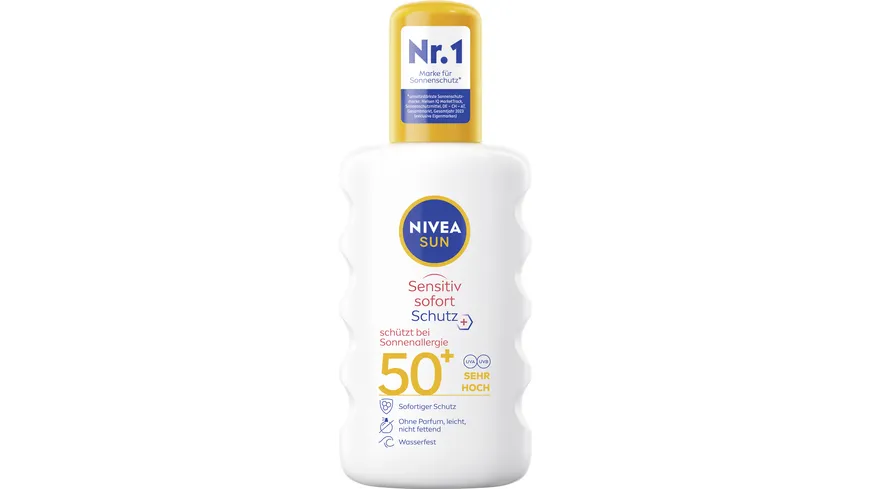 NIVEA SUN Sensitiv Sofort-Schutz Sonnenallergie LF50+ 200 ml