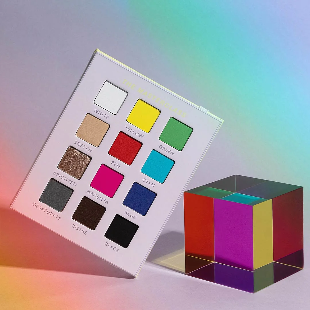 La paleta Masterclass: paleta de sombras de ojos, sombras de ojos compactas, paleta para el rostro.