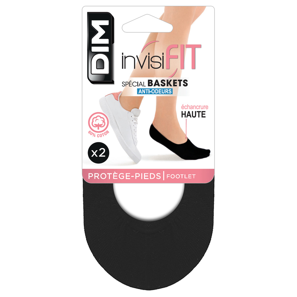 DIM Protège-pieds Invisifit Spécial BasketsNoir Protège-pieds