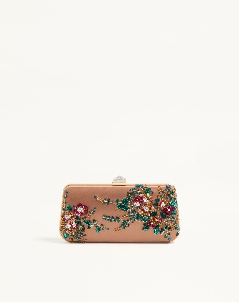 Carry Secrets Bolsa de Cetim com Bordado Floral