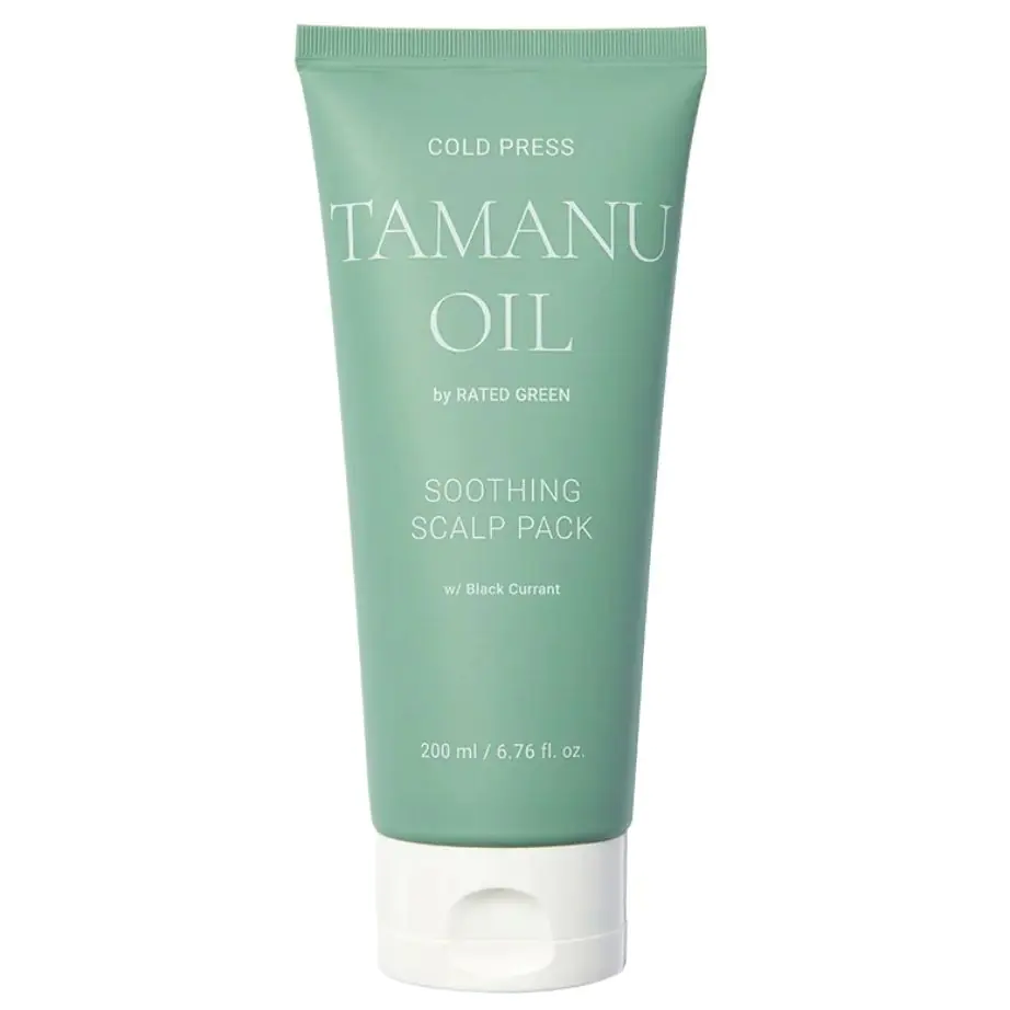 „Rated Green Tamanu“ galvos odos raminamasis kremas su tamanu aliejumi ir juodaisiais serbentais, 200 ml