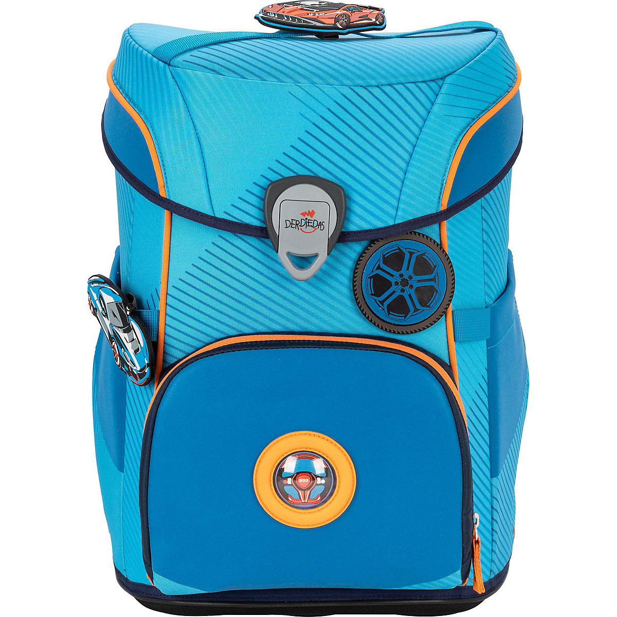 Schulrucksackset ErgoFlex EASY SUPERFLASH EXKLUSIV Supercar, 5-tlg., inkl. Wechselbuttons (2023)