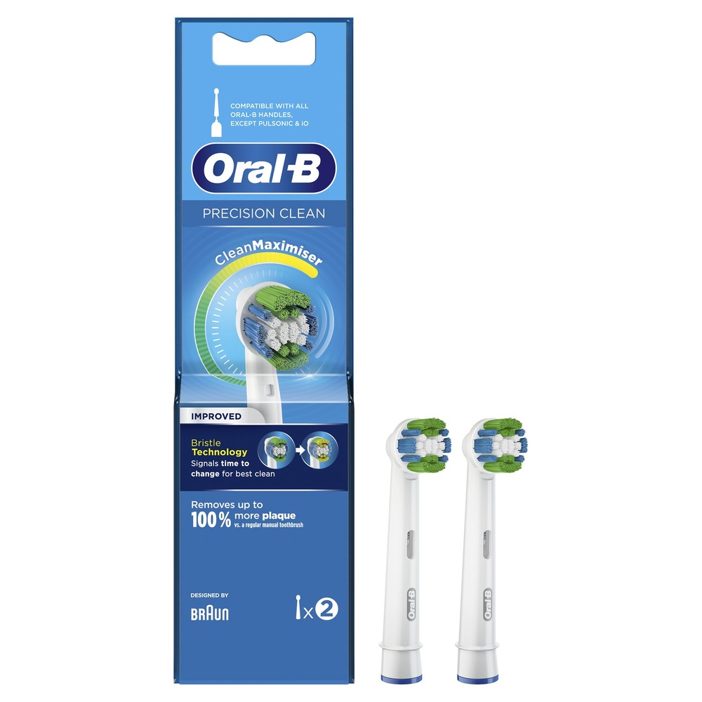 oral-b Oral-B Precision Clean Brossette Avec CleanMaximiser, 2 Brossettes De Rechange