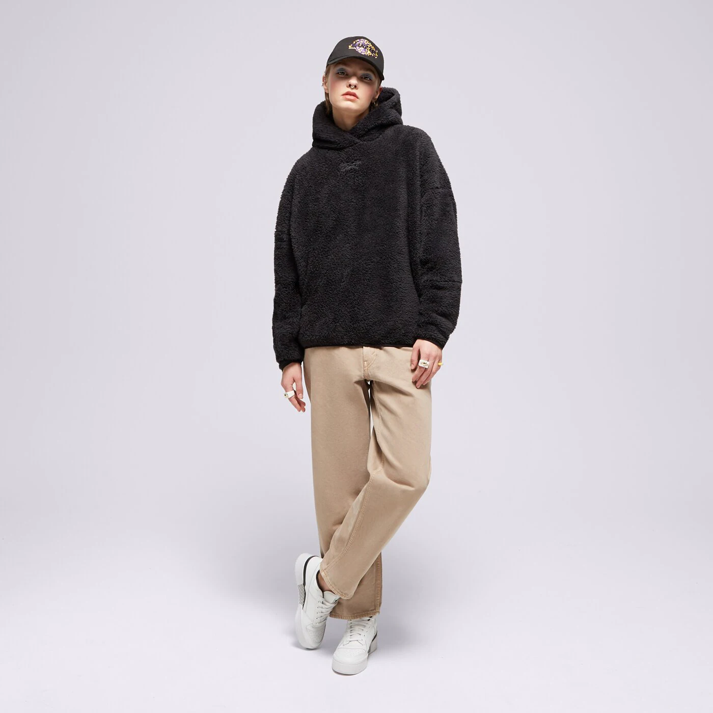 REEBOK HOODIE LUX COZY PLUSH Schwarz