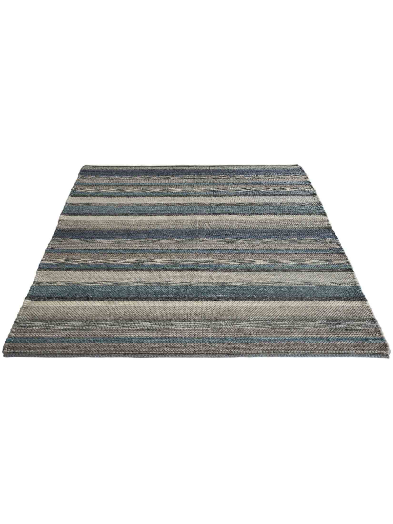 Bjerka Woll-Teppich, Blue Stripes