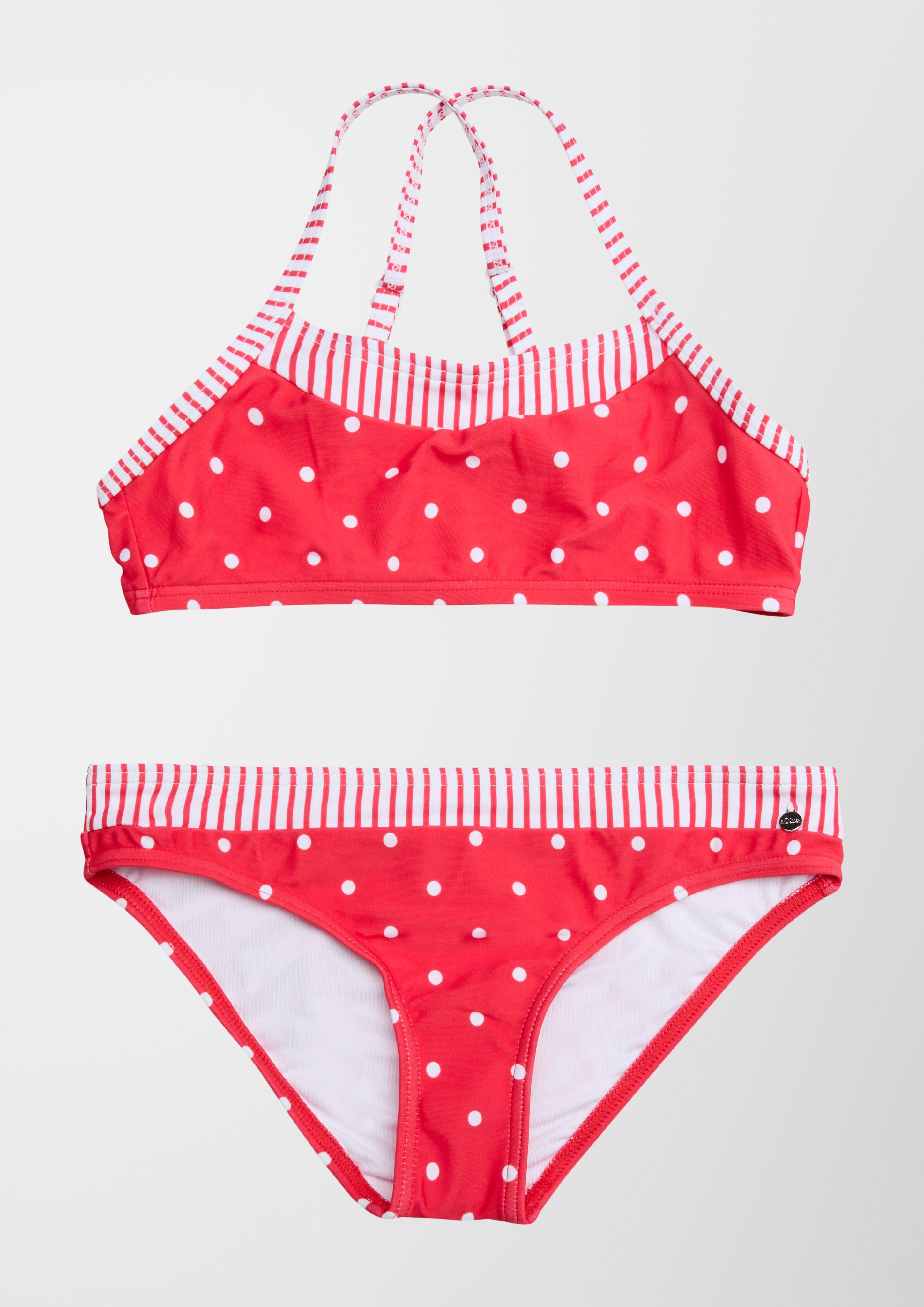 Bustier-Bikini mit Pünktchendruck  6007126-30B2