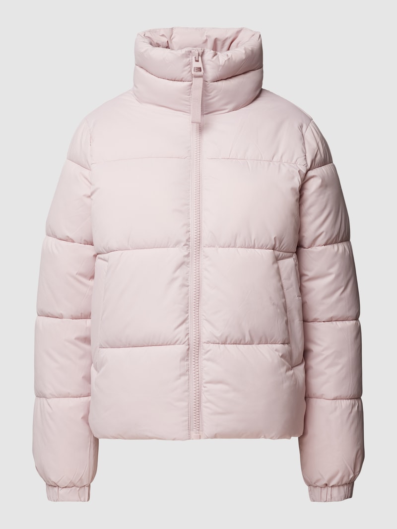 Steppjacke mit Stehkragen in altrosa