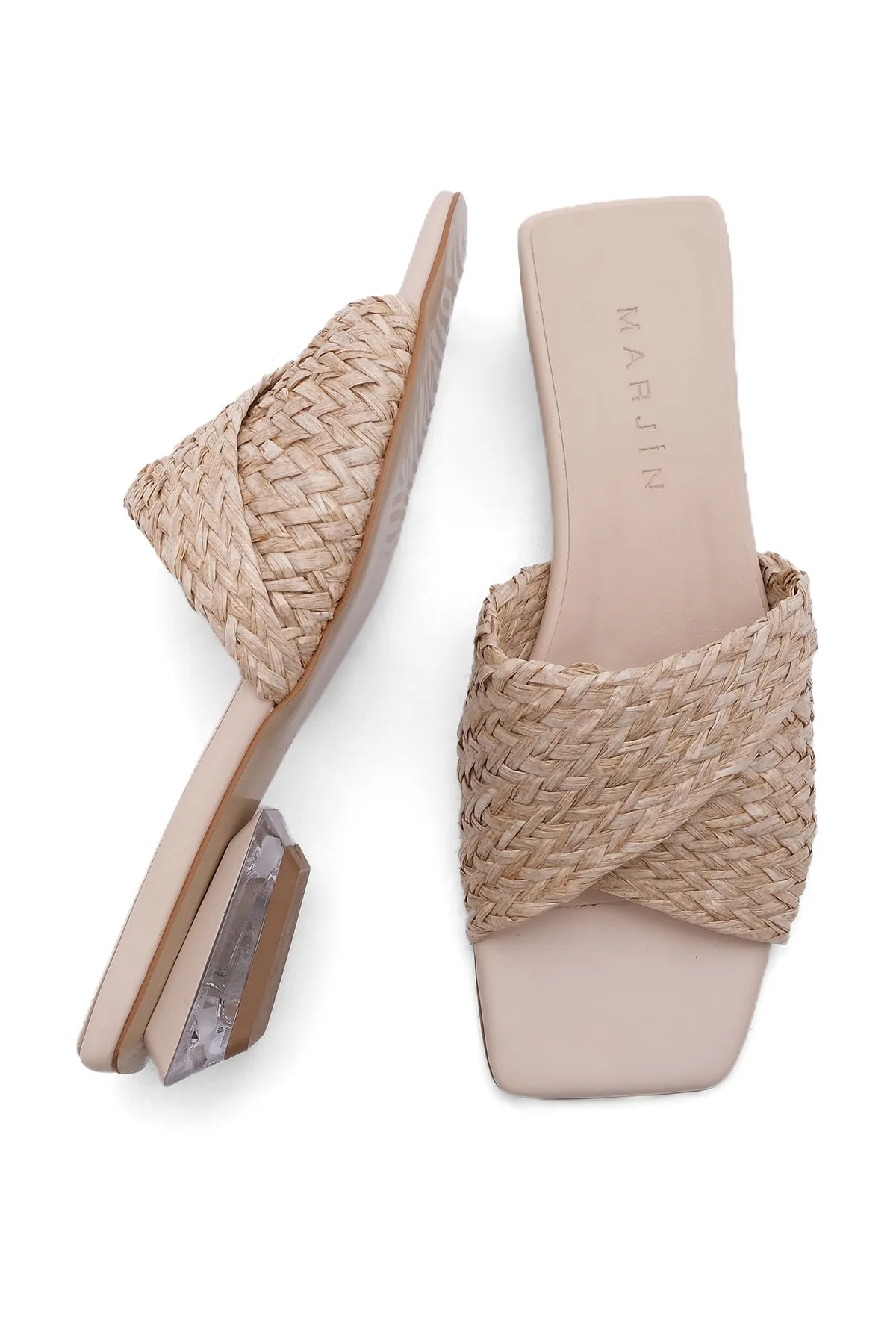 Marjin  Pantolette - Beige - Flacher Absatz