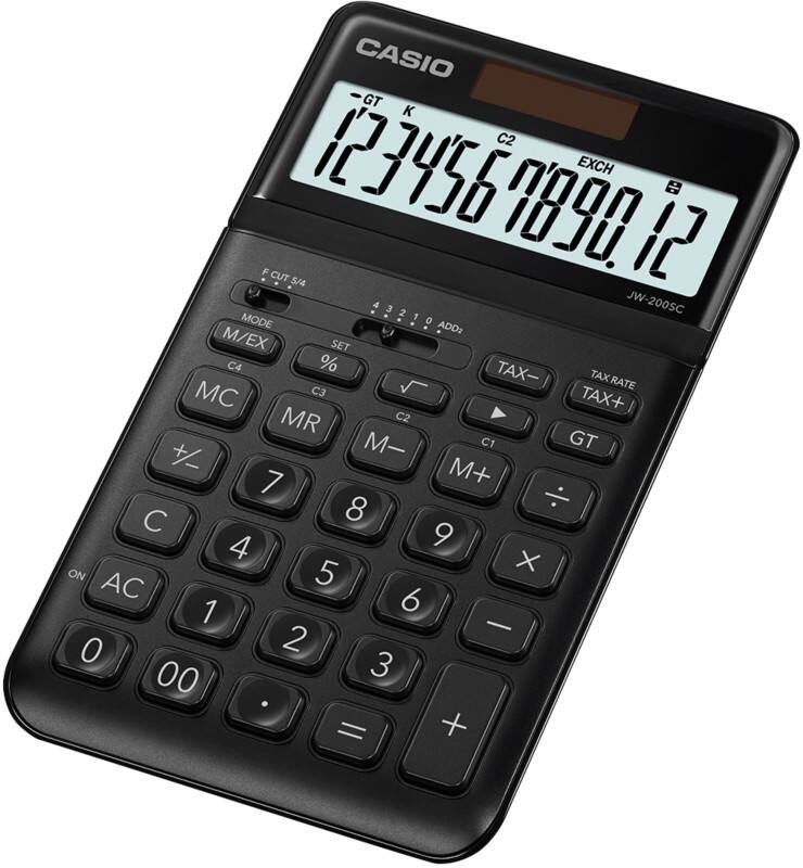 Casio Tischrechner JW-200SC-BK 12-stelliges Display Schwarz