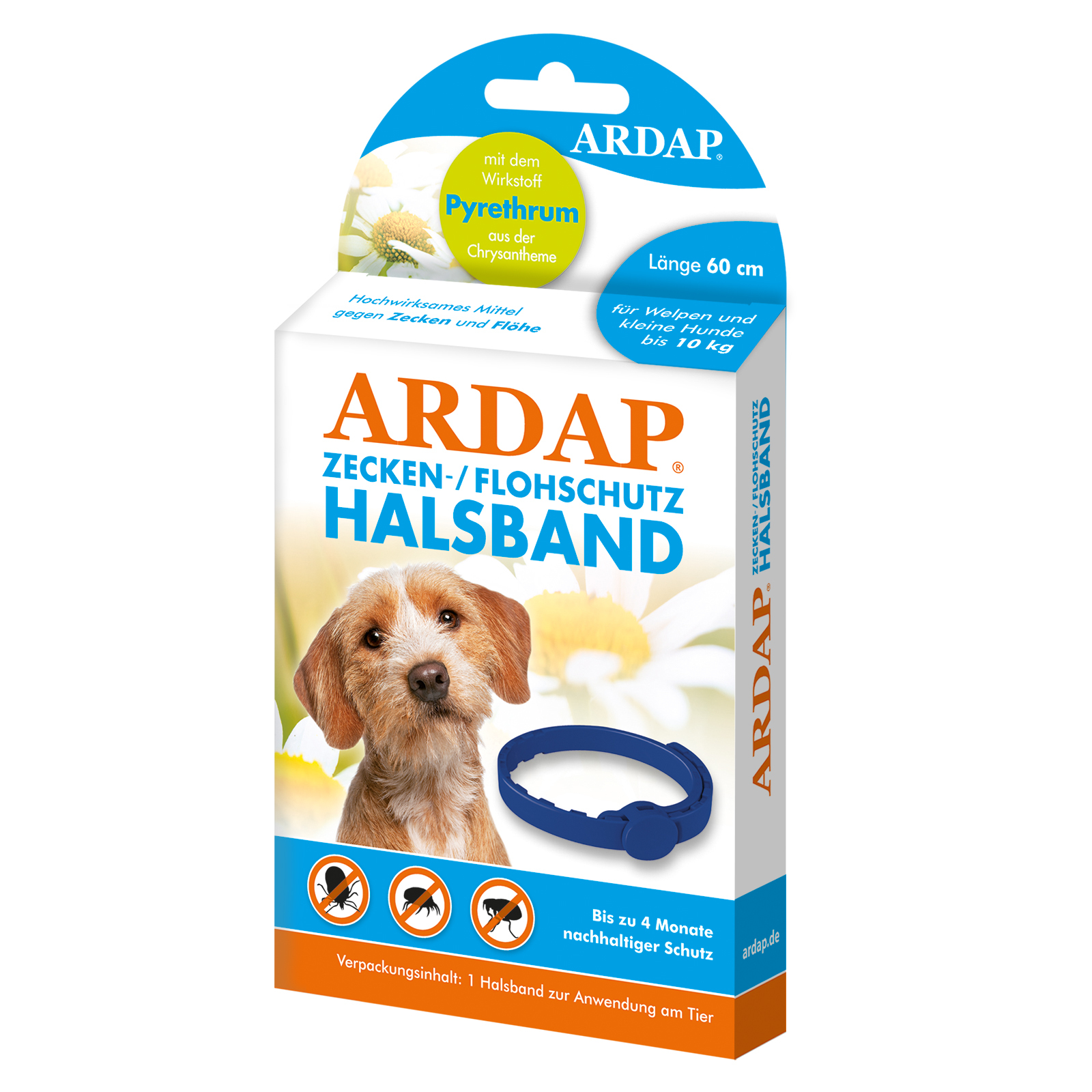 Ardap Floh- & Zeckenmittel Ardap Zecken- & Floh-Halsband für Hunde S