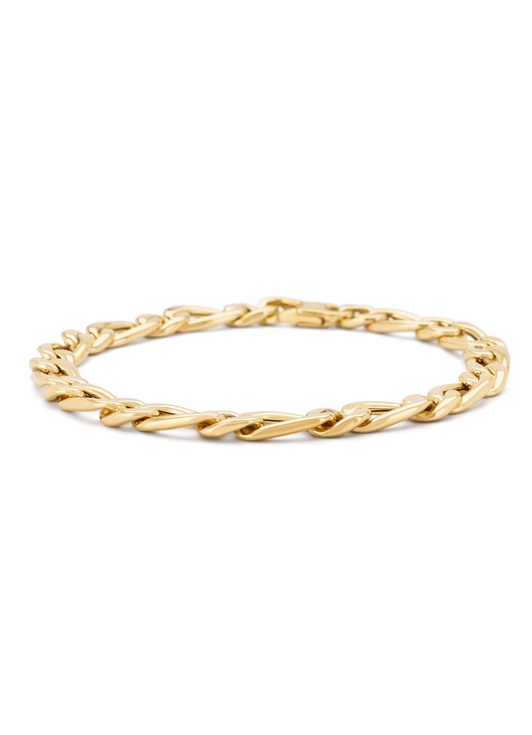 Diamond Point Yellow Gold Link Bracelet Timeless Treasures 19 cm