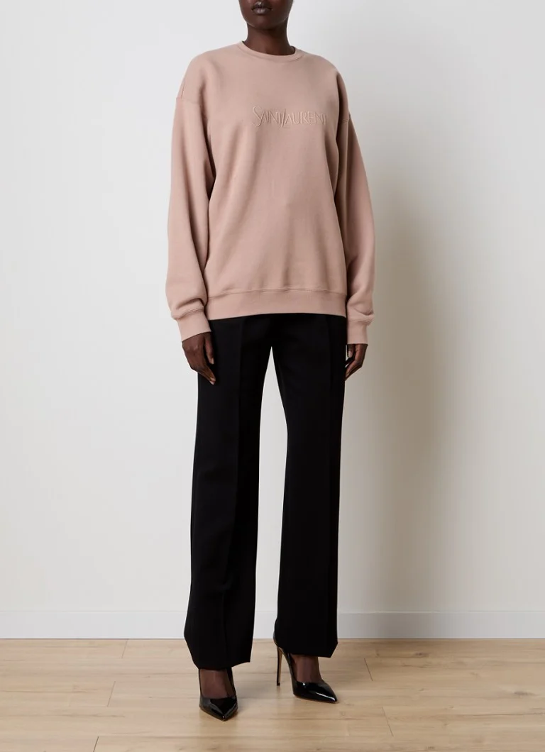 Πουλόβερ με κεντημένο λογότυπο Saint Laurent
