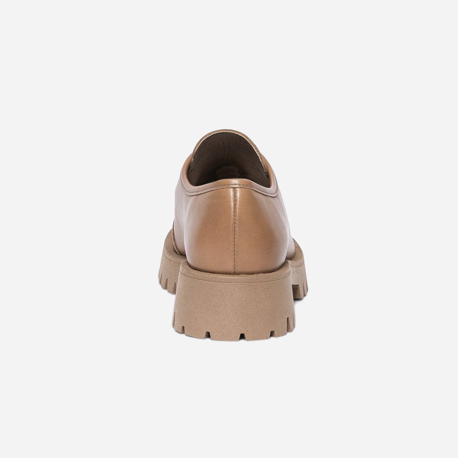 Derby TEXTO camel éco-conçu cuir à semelle crantée