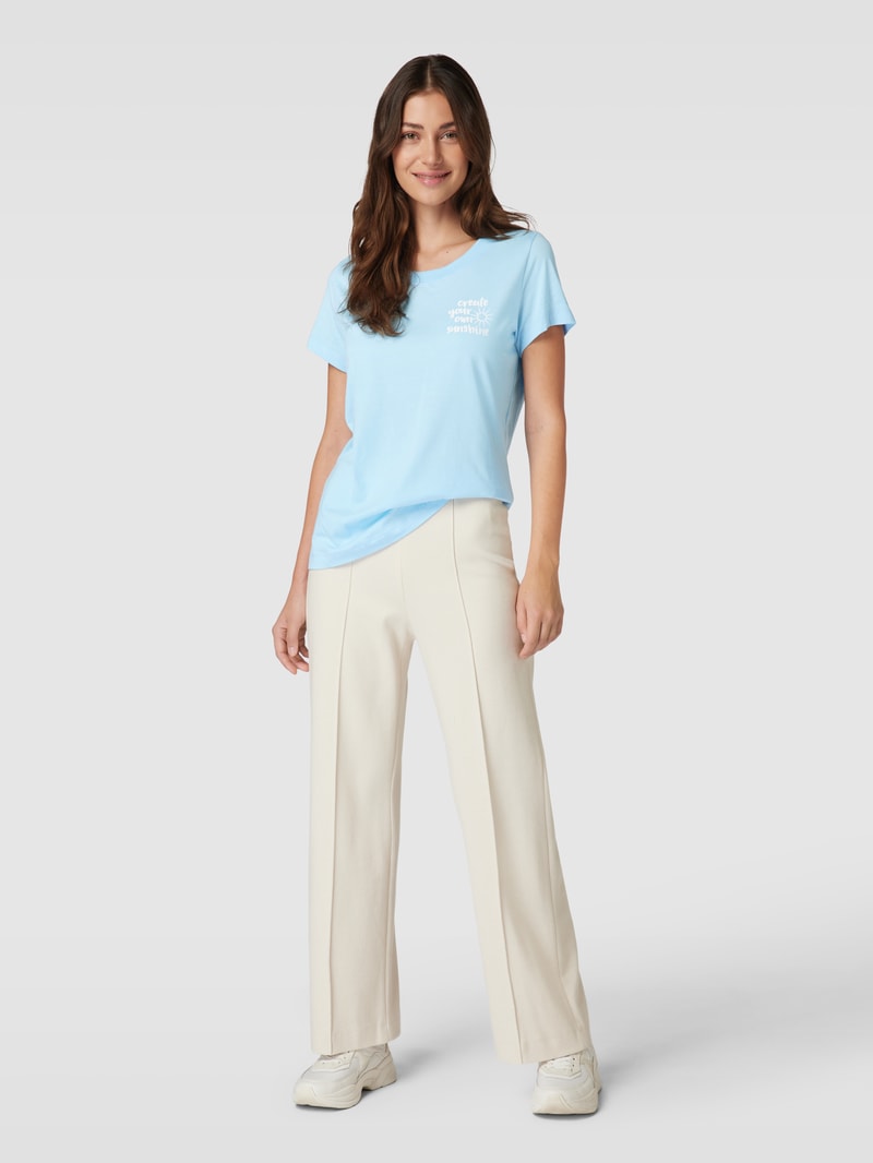 T-Shirt mit Statement-Print in blau
