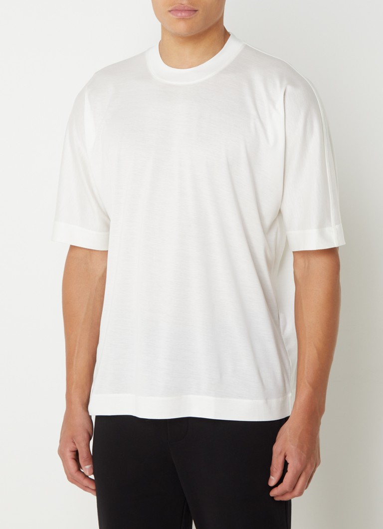 Tricou cu guler rotund din amestec de lyocell Emporio Armani