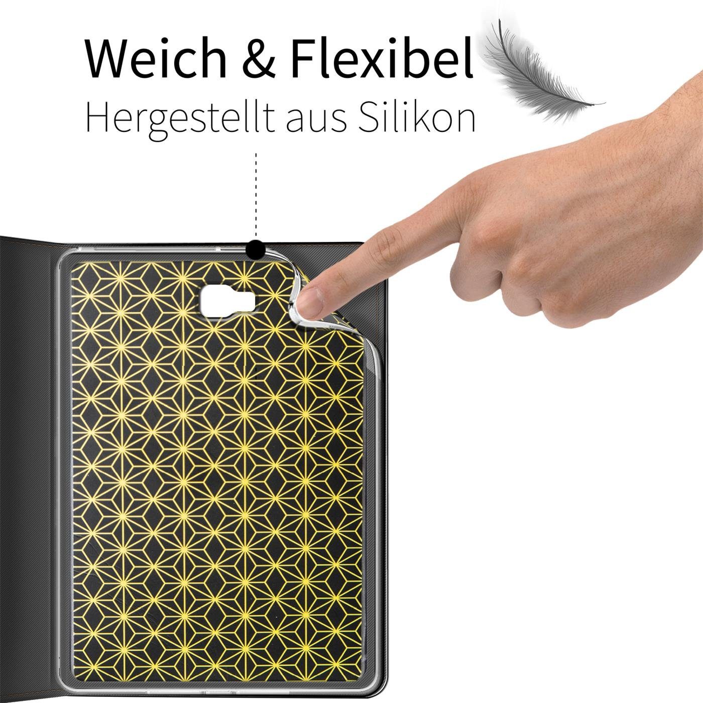 CoolGadget Tablet-Hülle Book Case Tablet Tasche Für Samsung Galaxy Tab A 10.1 (2016) 25,7 cm (10,1 Zoll), Hülle Klapphülle Cover Samsung Tab A 10.1 (T580/T585) Schutzhülle