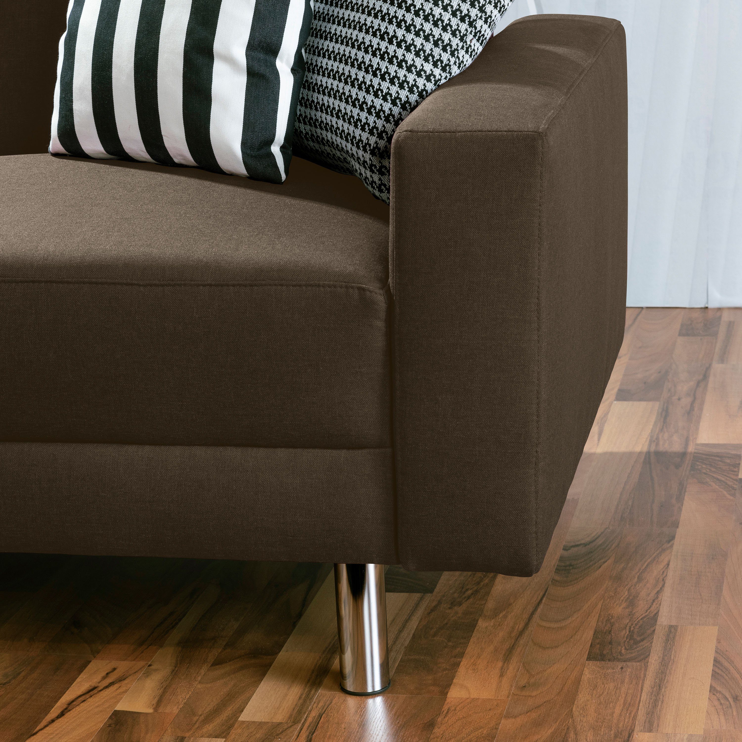 Max Winzer® Loungesofa Just Fashion Funktionssofa Flachgewebe sahara, 1 Stück, Made in Germany