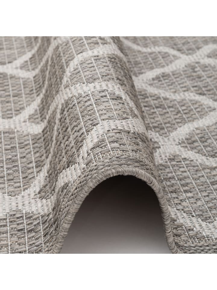 Pergamon In & Outdoor Teppich Flachgewebe Valencia Modern in Grijs günstig kaufen