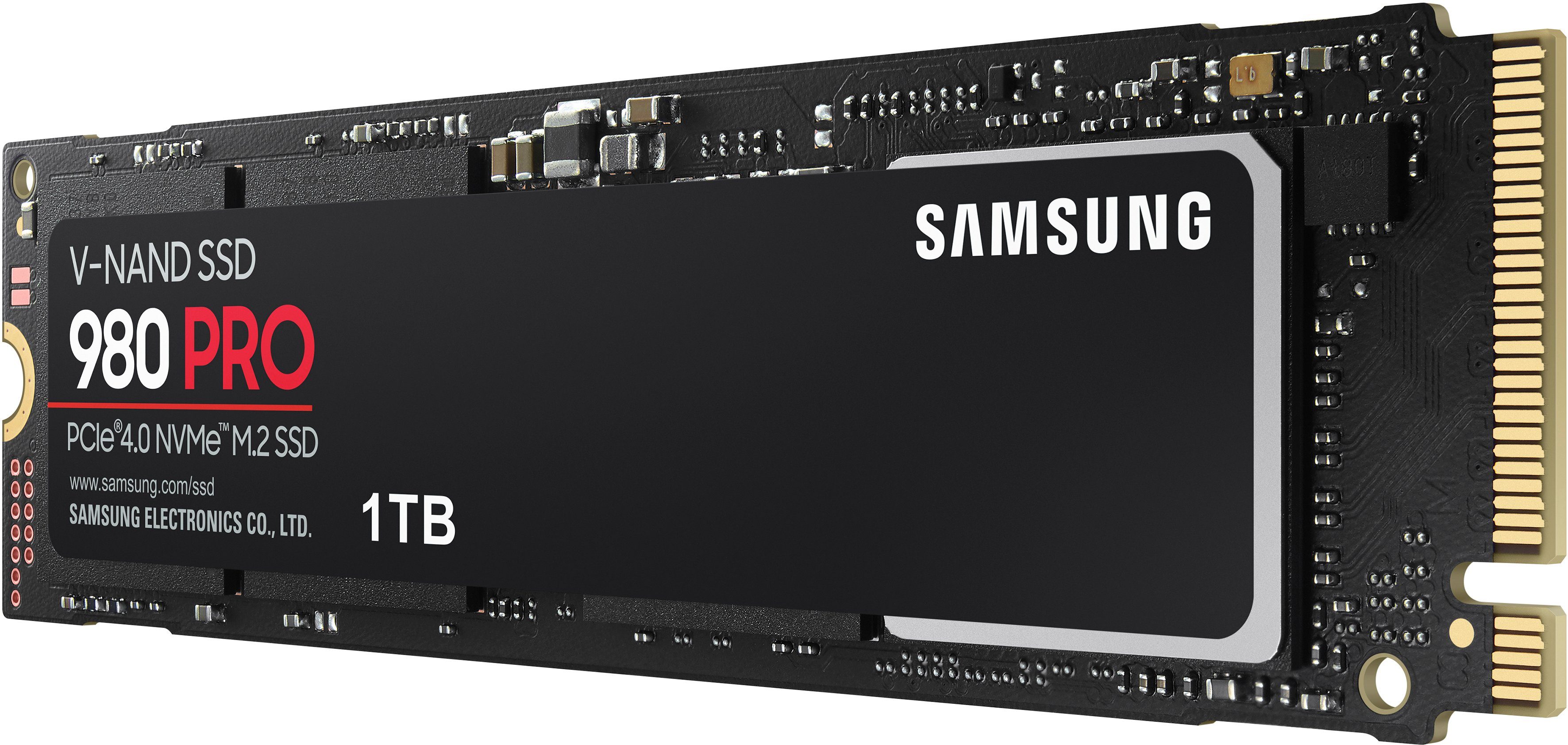 Samsung 980 PRO interne SSD (1 TB) 7000 MB/S Lesegeschwindigkeit, 5000 MB/S Schreibgeschwindigkeit, Playstation 5 kompatibel, PCIe® 4.0 NVMe™, M.2