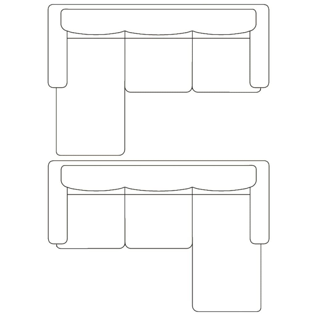 vidaXL Sofa Modulsofa 3-Sitzer Kunstleder Weiß