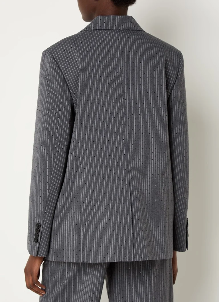 Blazer a righe Maje con strass