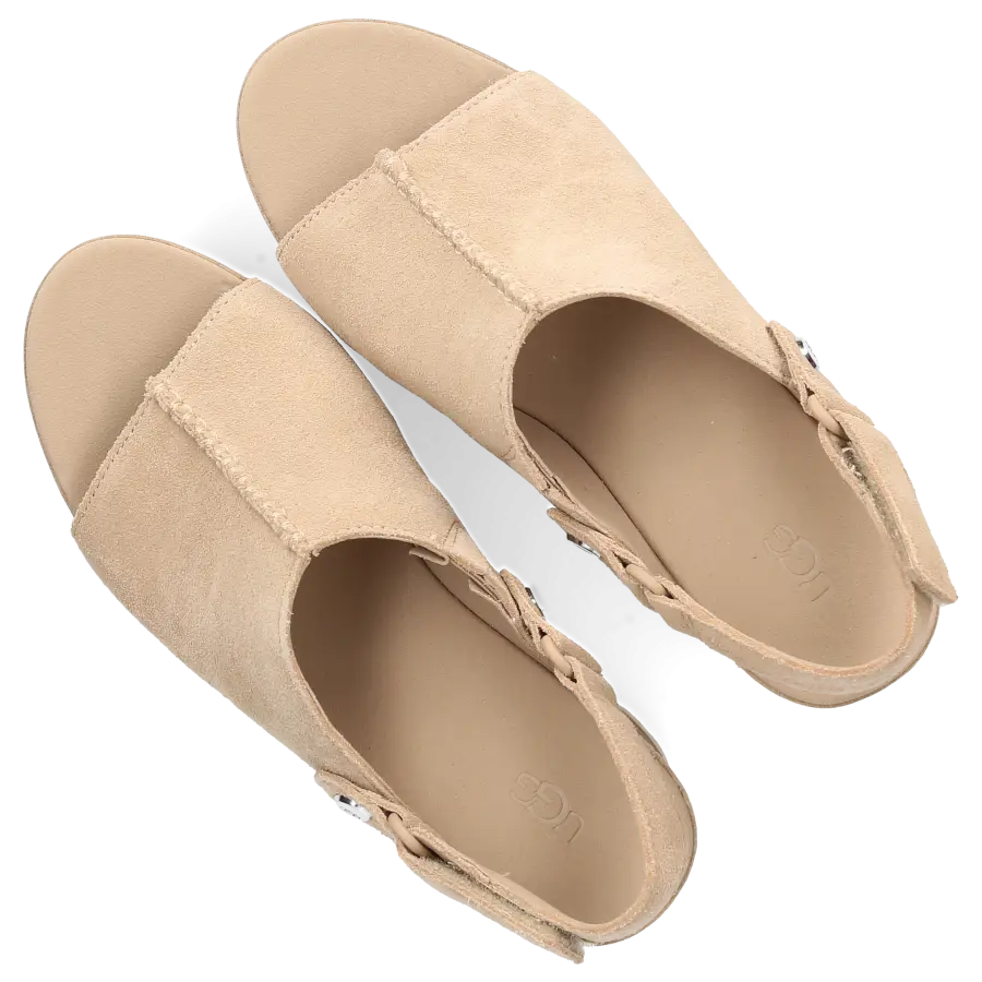UGG - Keilsandaletten ABBOT Veloursleder - beige