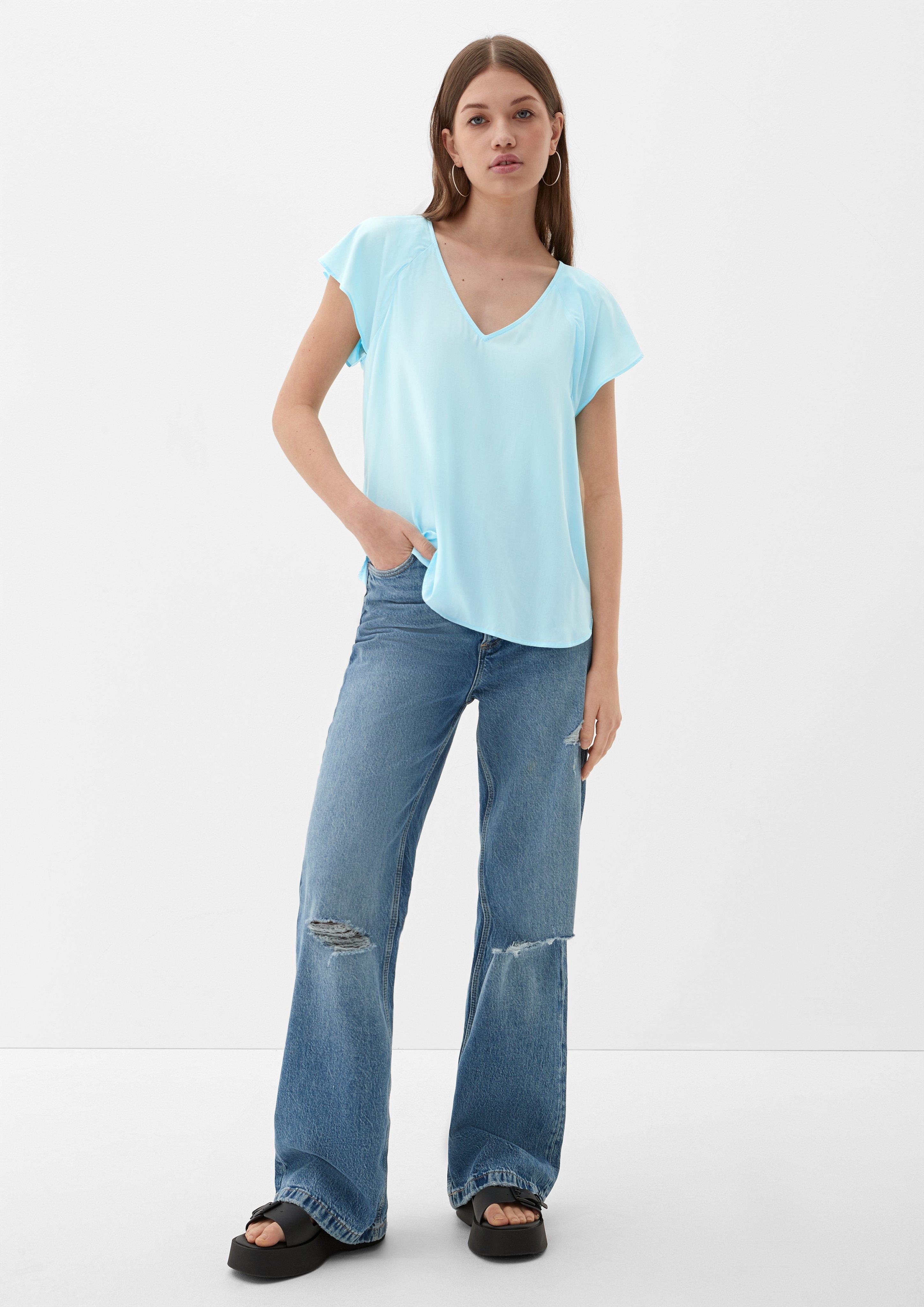 Viskosebluse mit V-Ausschnitt  2130779-6045