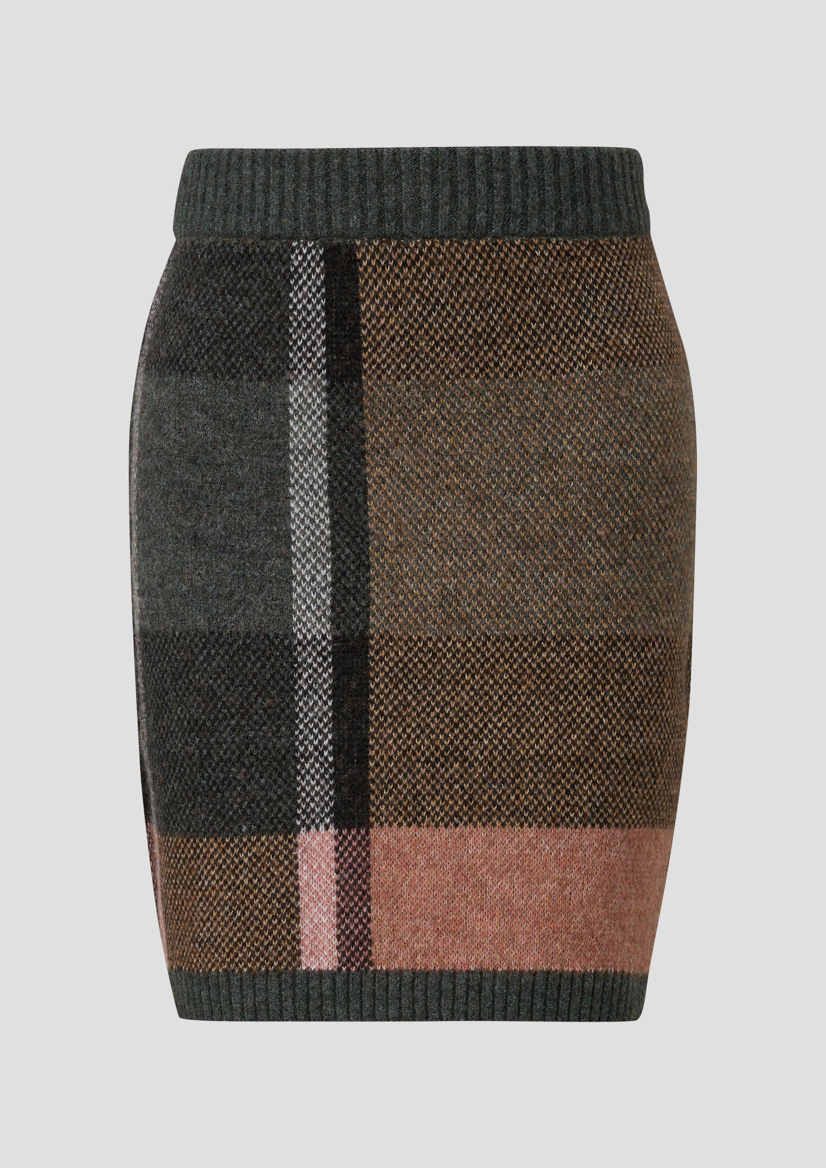 Strickrock in kariertem Muster  2135285-99N4