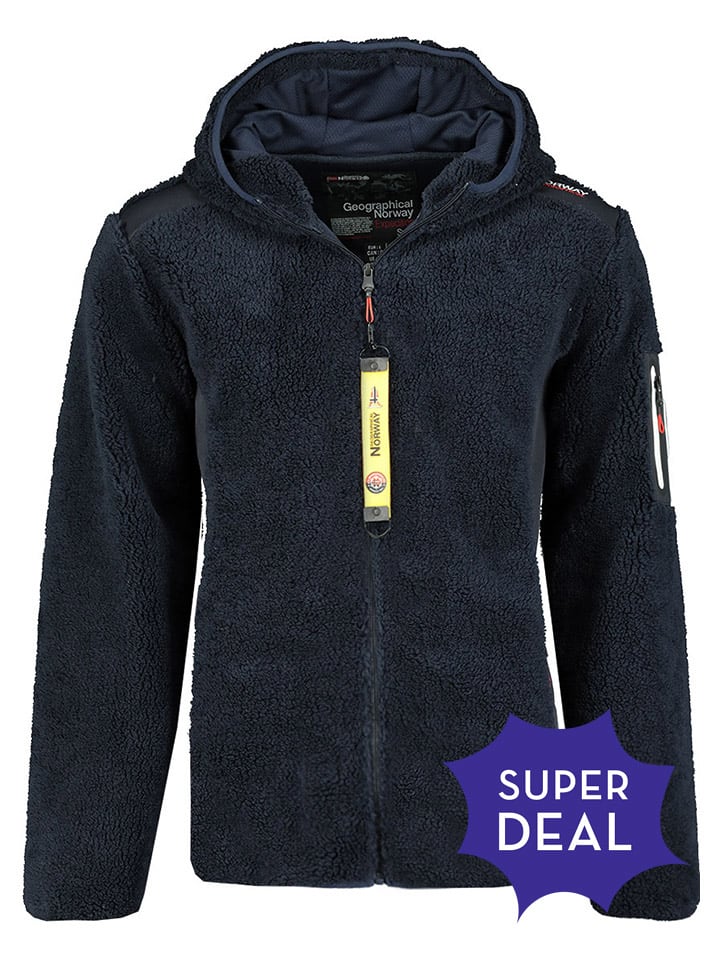 Geographical Norway Fleecejacke in Dunkelblau günstig kaufen