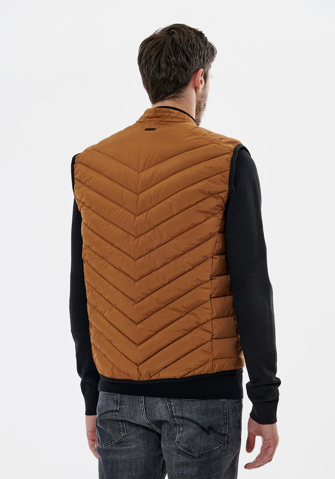 SONA   Doudoune fine marron homme