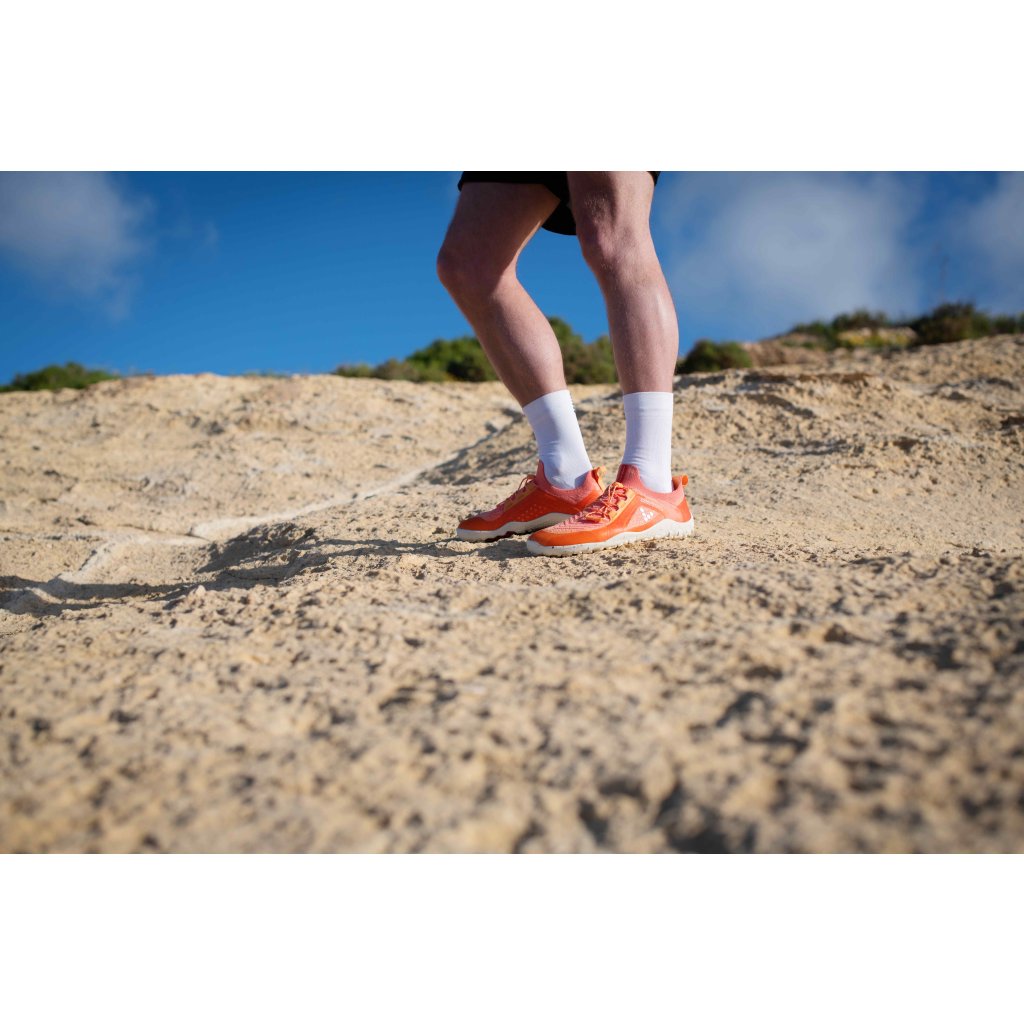 Vivobarefoot Primus Trail Knit FG L Papaya Textile Outdoor-Barfußschuhe