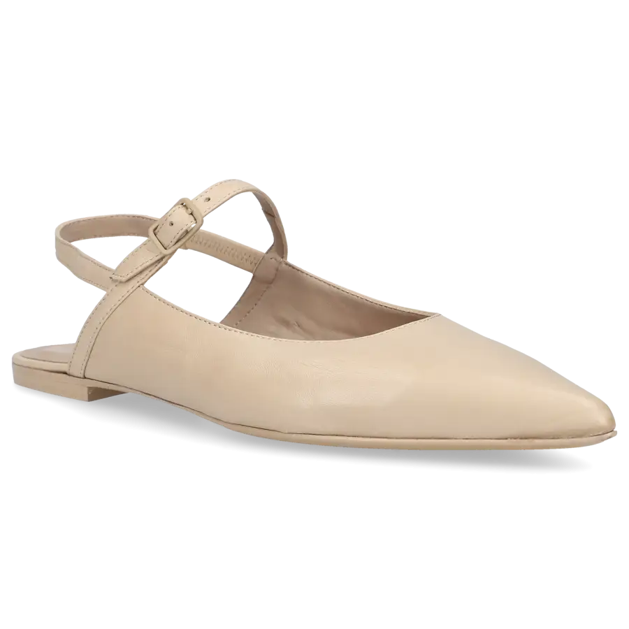 Pomme D`OR - Sling-Ballerinas 0610A Nappaleder - beige