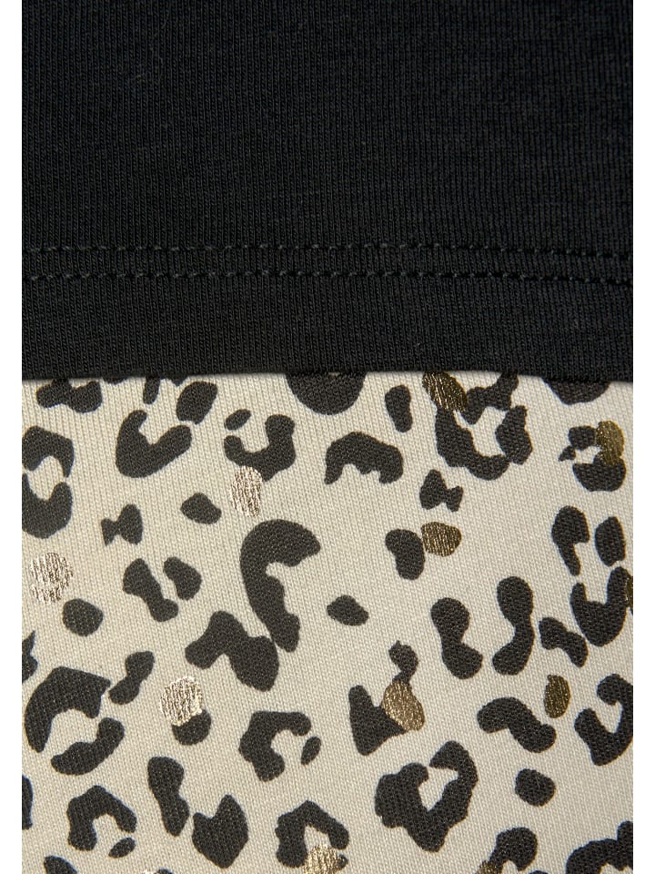 s.Oliver Shorty in schwarz-beige-gemustert-mehrfarbig günstig kaufen 32/34