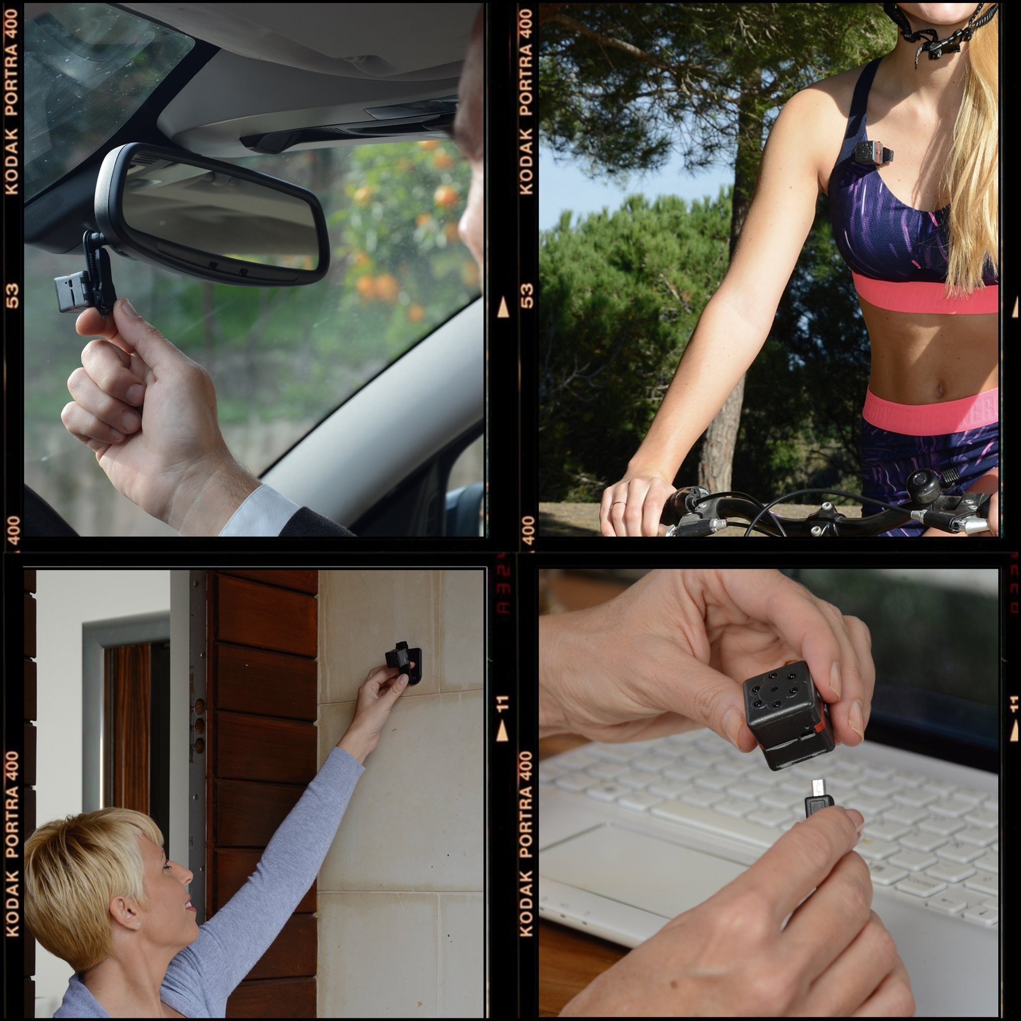 Starlyf Security Cam Überwachungskamera (Außenbereich, Innenbereich, Spar Set 1er oder 2er Pack, 1-tlg., Mini Kamera, Sport Cam, Body Cam, Mini Cam)