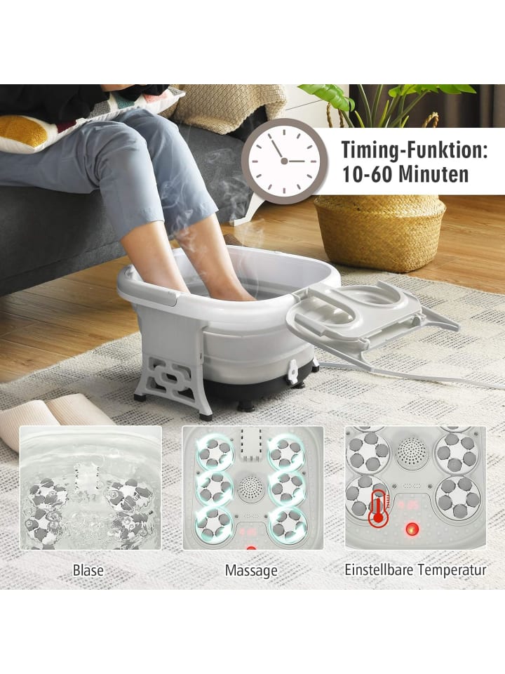 COSTWAY Fußbad Massagegerät in Grau günstig kaufen 40 cm