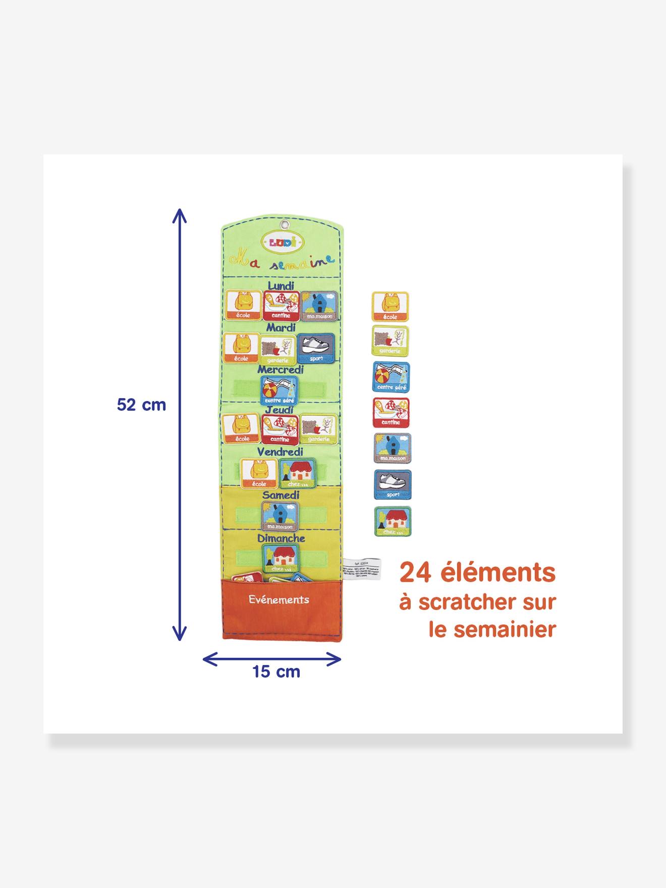 Calendrier Basic et semainier LUDI orange