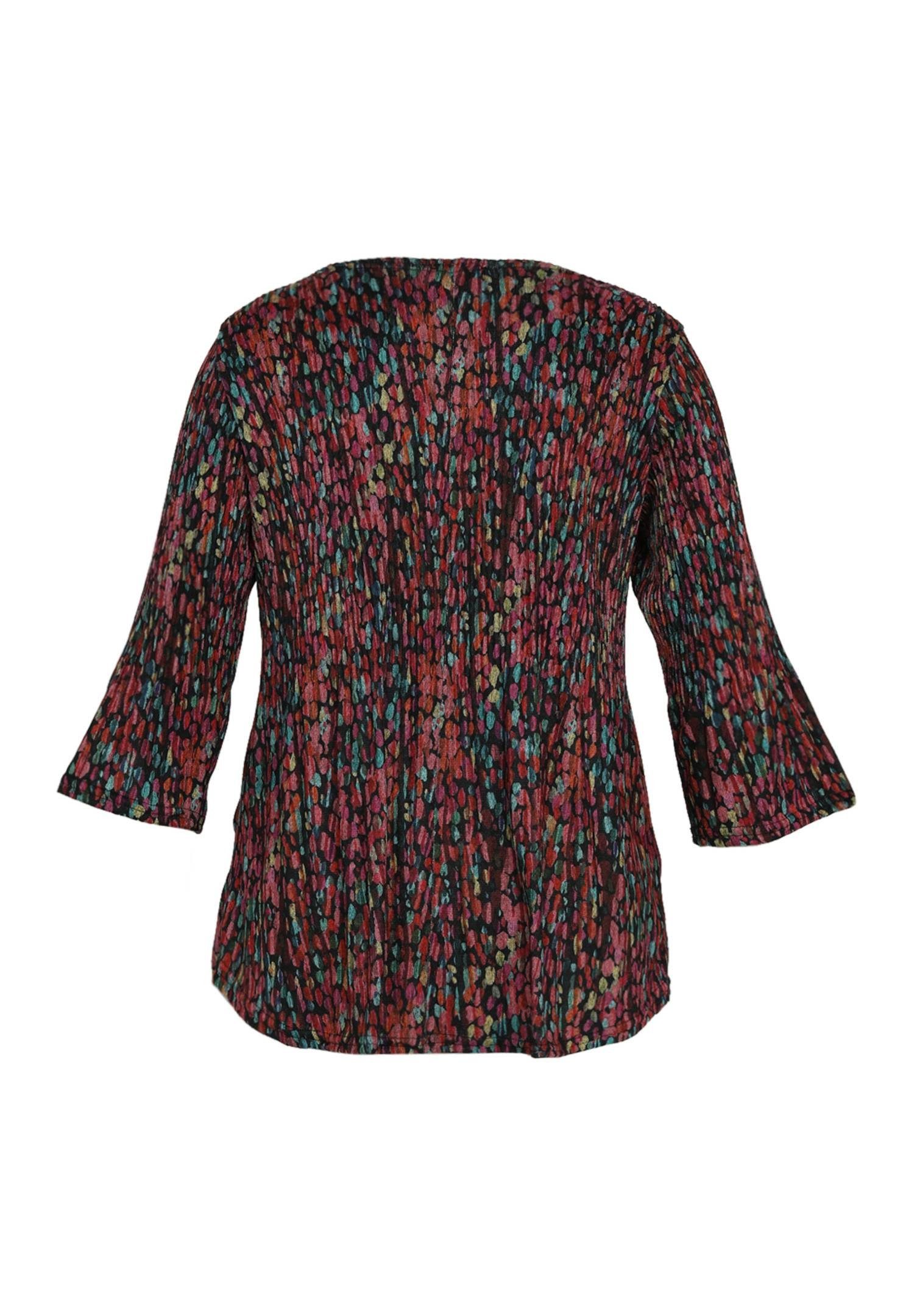 Paprika Tunika Lange Warme Stricktunika Mit Aufdruck