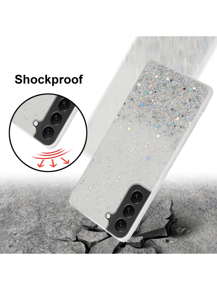 cadorabo Hülle für Samsung Galaxy S22 PLUS Glitter in Transparent mit Glitter günstig kaufen onesize