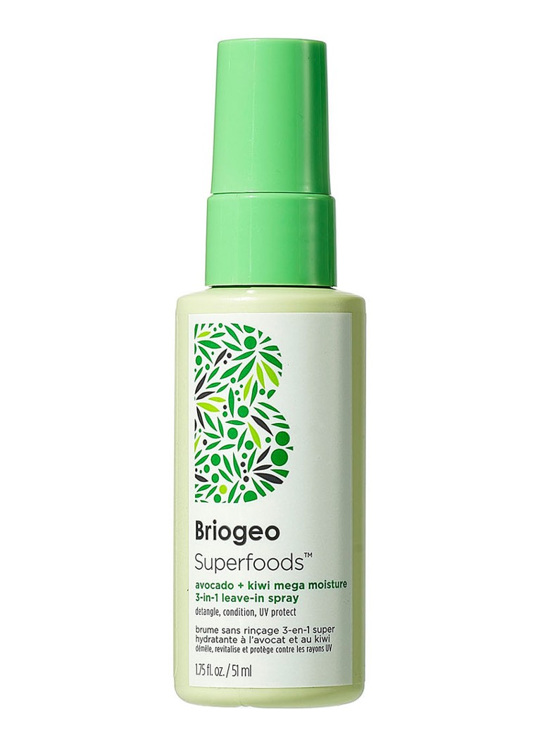 Briogeo Mini Spray hidratant 3 în 1 Briogeo Superfoods™ cu avocado și kiwi - Format de călătorie