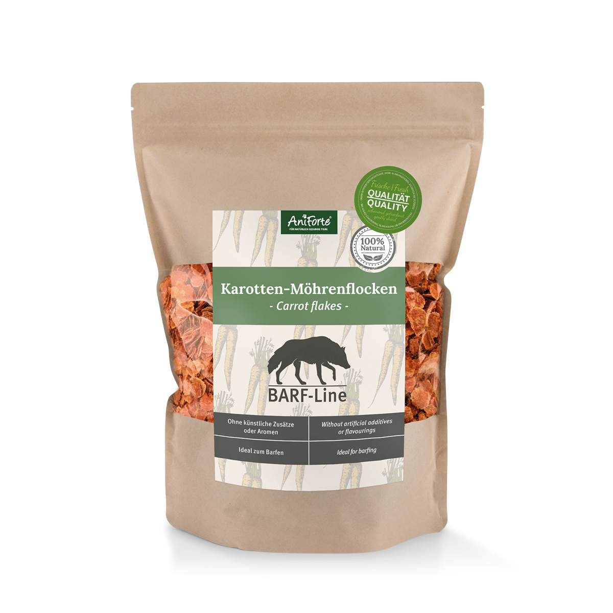 Aniforte Ergänzungsfutter & Aufzucht Aniforte BARF- Line Karotten-Möhrenflocken 1kg