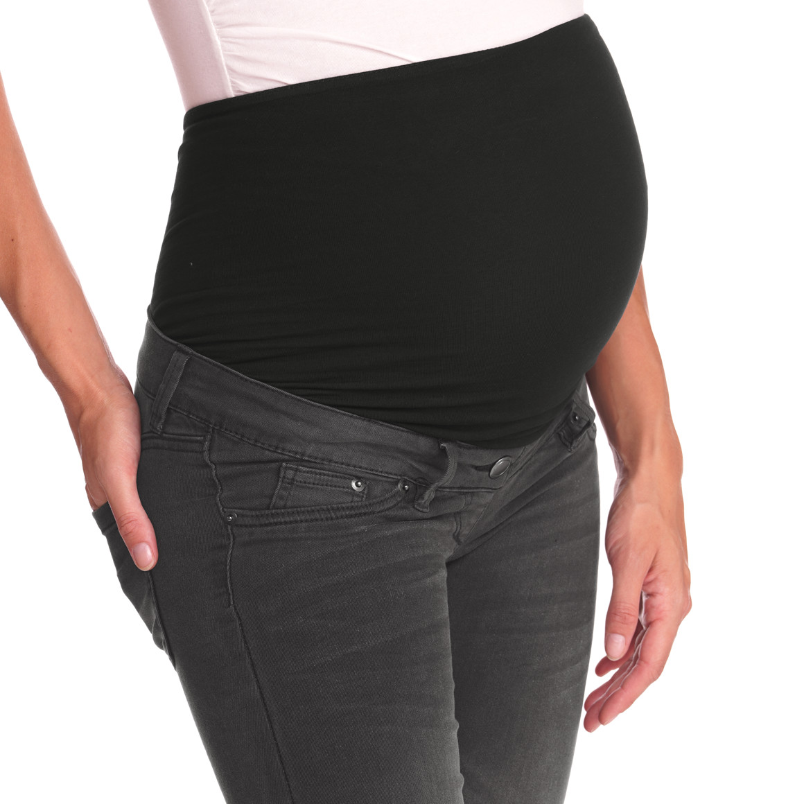 Damen Umstands-Jeggings in Dunkelgrau