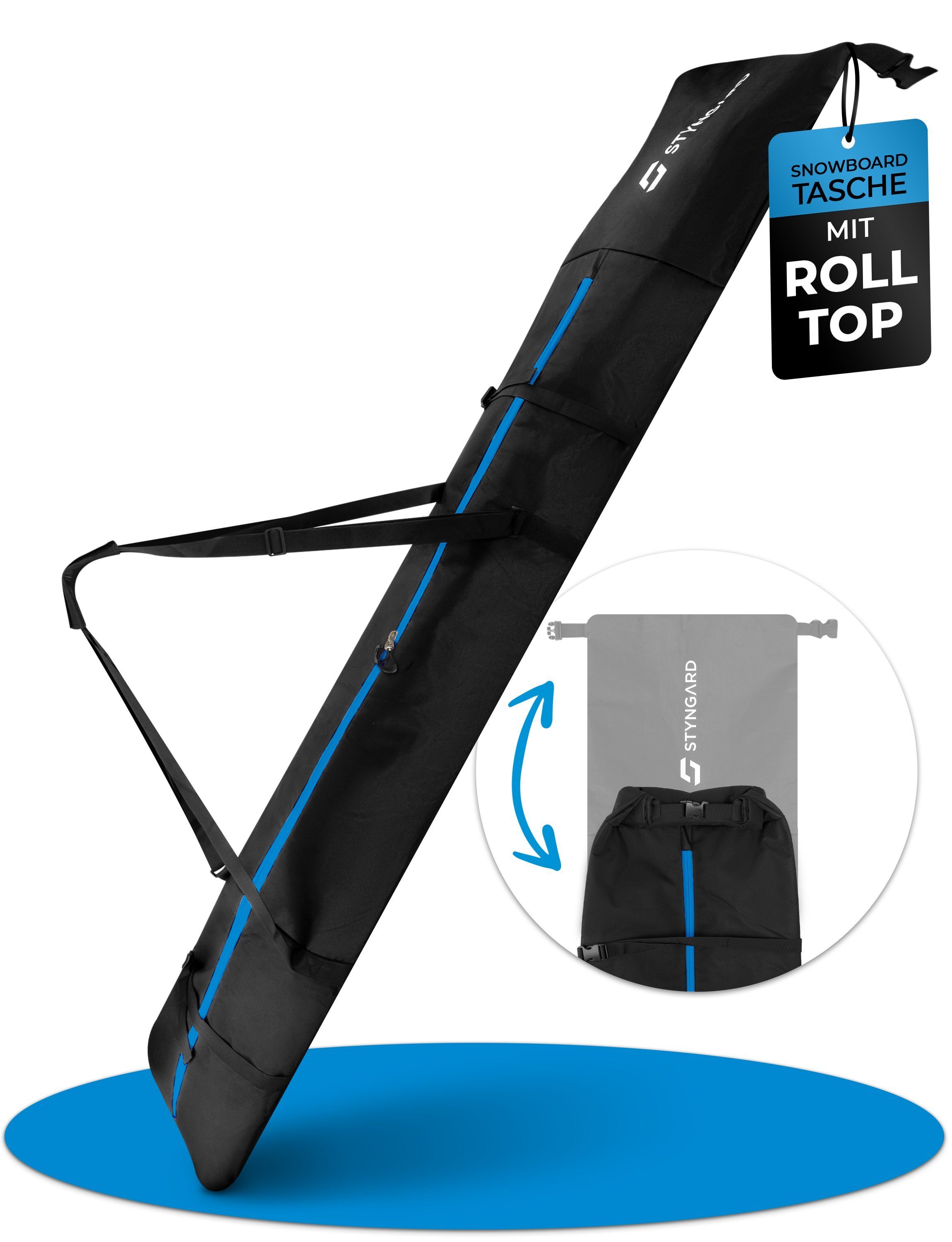 Styngard Sporttasche WHISTLER (Snowboardtasche mit Rolltop [140 cm bis 190 cm] Boardbag)
